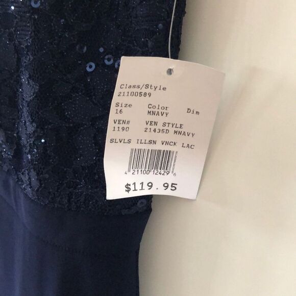 David’s Bridal Glitter Lace Halter Knee Length 16 - Picture 4 of 5